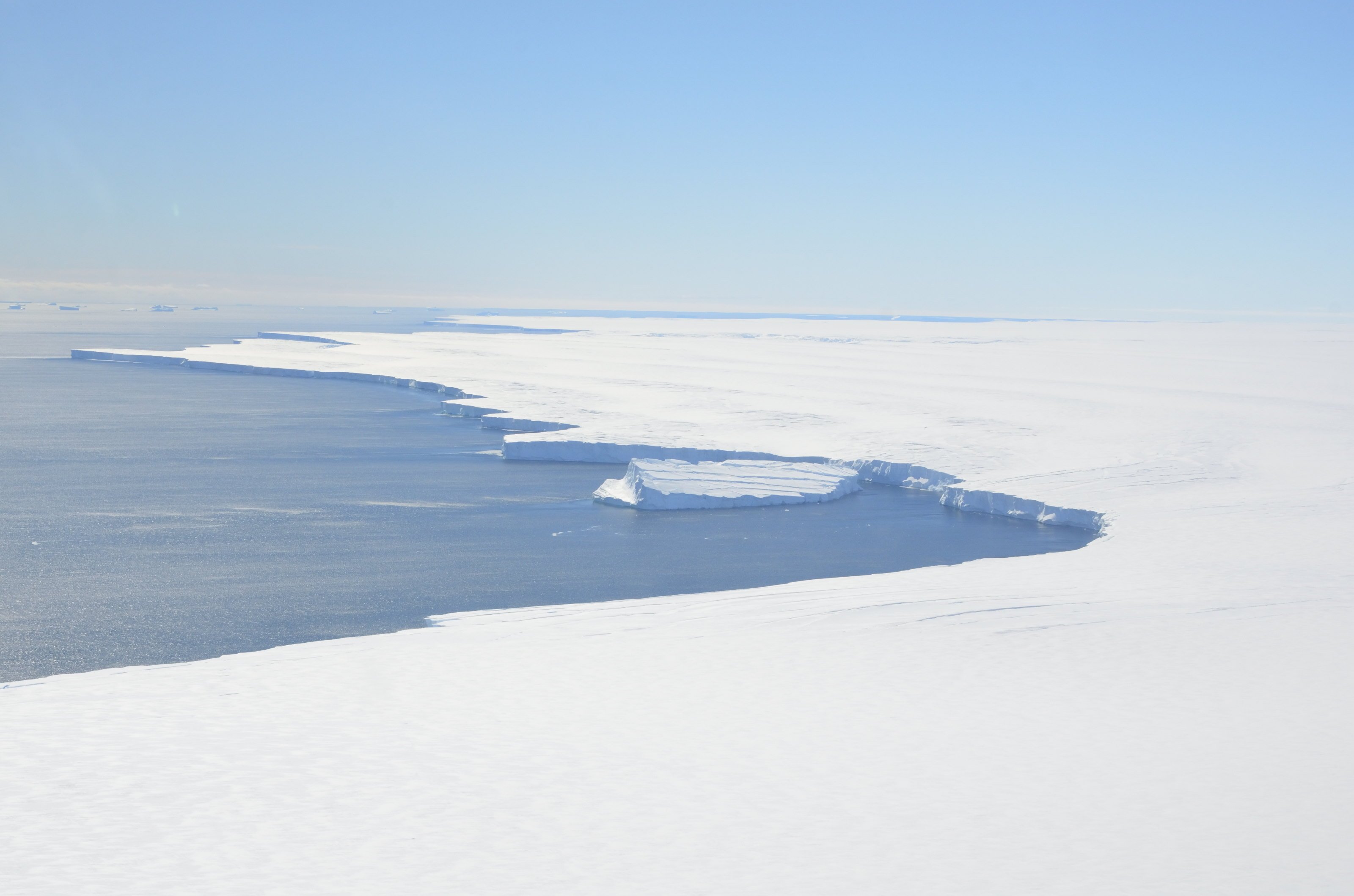 Privat photo. From helicopter over West Ice Shelf, East Antarctica
